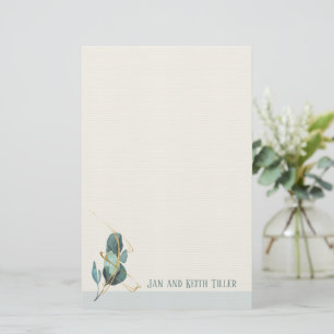 Eucalyptus Minimalist Personalised Stationery