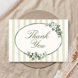 Eucalyptus Modern Baby Shower Thank You Card