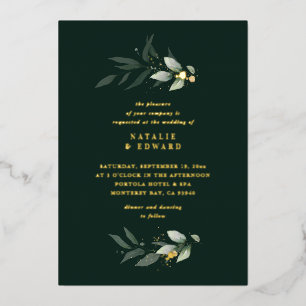 Eucalyptus modern minimal elegant wedding green