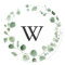 Eucalyptus Modern Monogram Wedding Envelope Seals