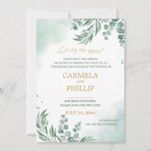 Eucalyptus New Save the Date Announcement 