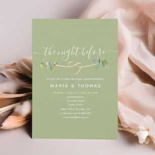 Eucalyptus Night Before Rehearsal Dinner  Invitation