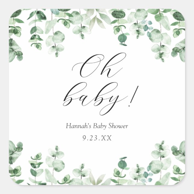 Eucalyptus Oh Baby Classic Round Sticker (Front)