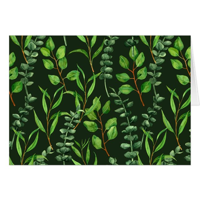 Eucalyptus  on dark green (Front Horizontal)