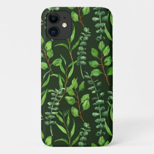 Eucalyptus on dark green Case-Mate iPhone case