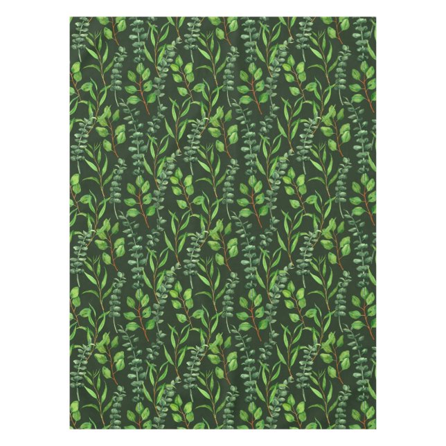 Eucalyptus  on dark green tablecloth (Front)