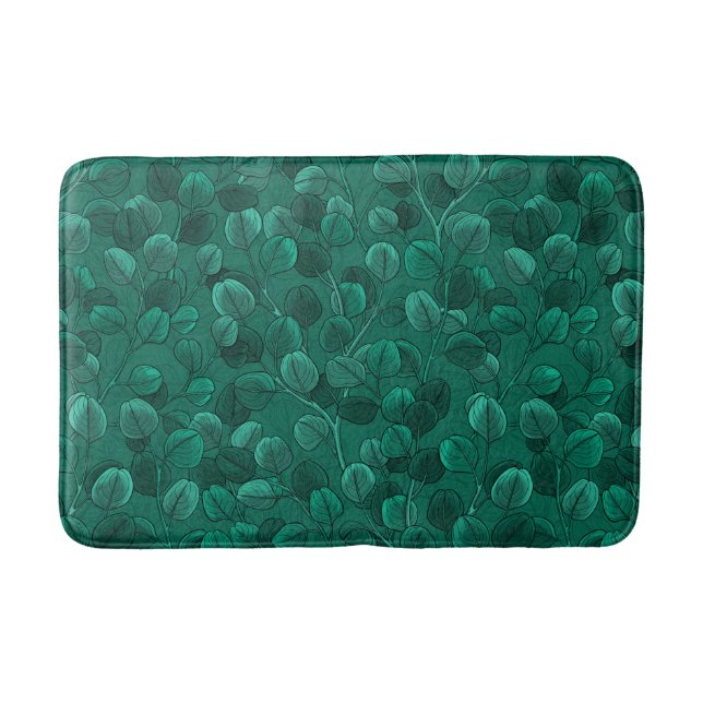 Eucalyptus on green bath mat (Front)