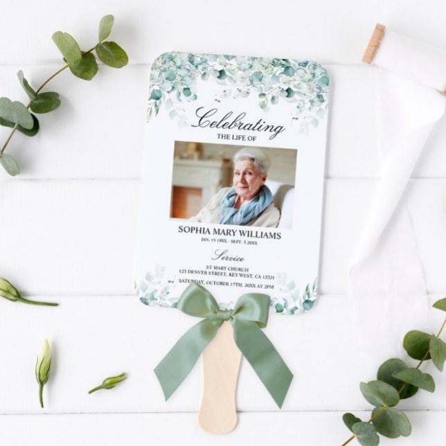 Eucalyptus Order of Service | Leaves Set of Fans (Creator Uploaded)