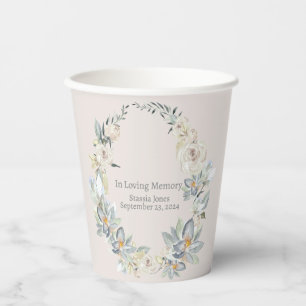 Eucalyptus Oval Wreath Funeral Paper cup