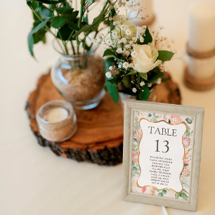 Eucalyptus Pampas Seating Chart Cards For Wedding