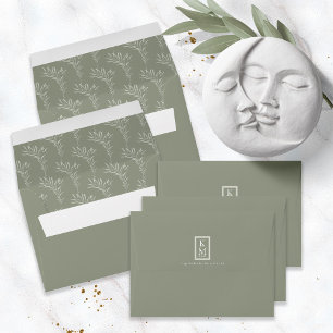Eucalyptus Pattern Sage Green ID901 Envelope