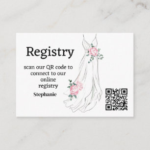 Eucalyptus Peony Bridal shower Registry Enclosure Card