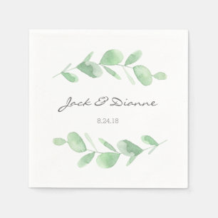Eucalyptus Personalised Wedding Napkin