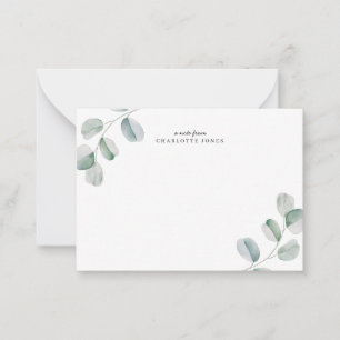 Eucalyptus Personalized Note Card