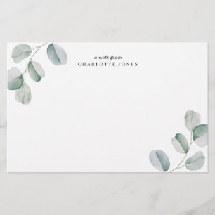 Eucalyptus Personalized Note Card