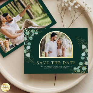 Eucalyptus Photo Emerald Wedding Save the Date