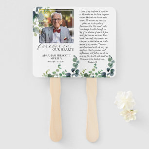 Eucalyptus Photo Memorial  Hand Fan