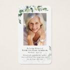 Eucalyptus Photo Memorial Prayer Card