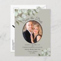 Eucalyptus & Photo Sage Wedding Save the Date