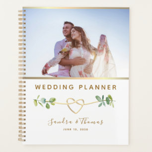 Eucalyptus Photo Wedding Planner with Custom Names