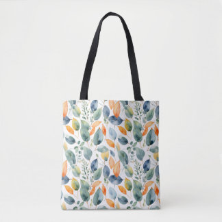 Eucalyptus Plants Green Orange 350 Watercolor Tote Bag