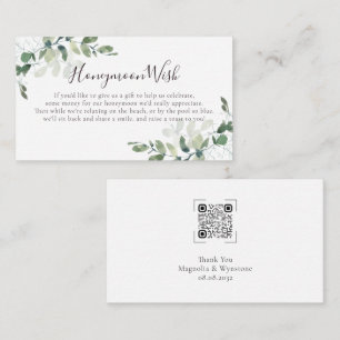 Eucalyptus Poem Honeymoon Wish QR Code Enclosure Card