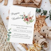 Eucalyptus Poppin Bottles Baby Shower Invitation