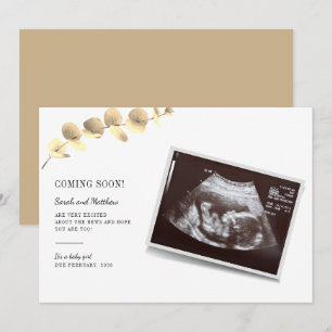 Eucalyptus Pregnancy Announcement Baby Reveal