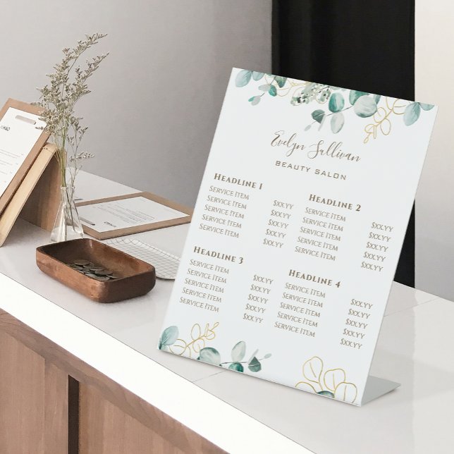 Eucalyptus Price List Pedestal Sign (Creator Uploaded)