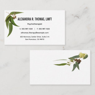 Eucalyptus Psychotherapist Family Counselor Business Card
