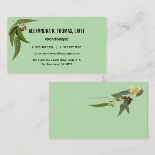 Eucalyptus Psychotherapist Family Counselor Business Card