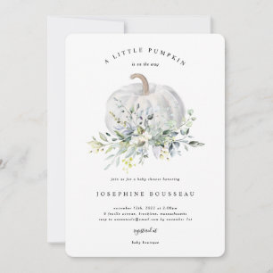 Eucalyptus Pumpkin Baby Shower Invitation