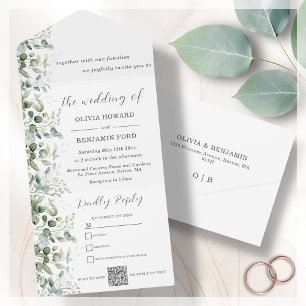 Eucalyptus QR Code All In One Invitation