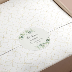 Eucalyptus Quinceanera 15th Birthday Greenery Classic Round Sticker