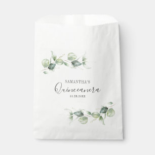 Eucalyptus Quinceanera 15th Birthday Party Favour Bags