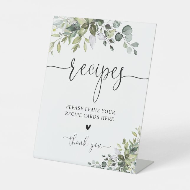 Eucalyptus Recipe Card Sign (Front)