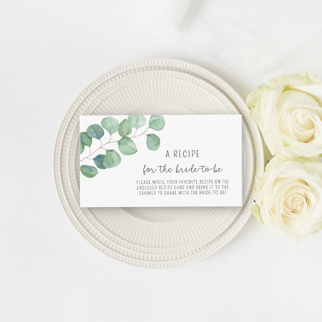 Eucalyptus - Recipe for the bride-to-be Enclosure Card (Creator Uploaded)