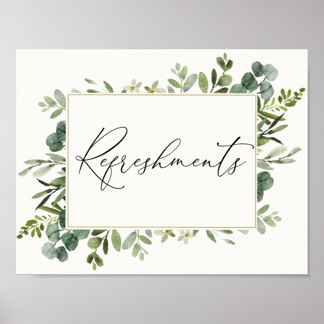 Eucalyptus Refreshments Poster (Front)