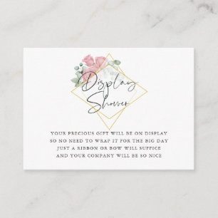 Eucalyptus Rose Geometric Baby Display Shower Enclosure Card