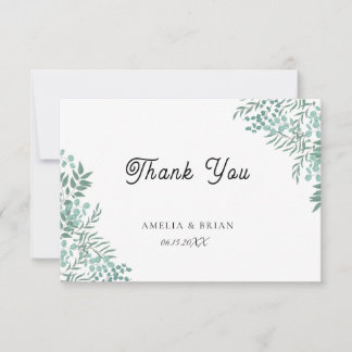 Eucalyptus Rustic Greenery Thank You Card