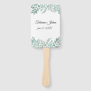 Eucalyptus Rustic Greenery Wedding Hand Fan