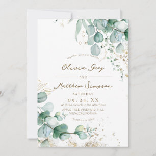 Eucalyptus Rustic Greenery Wedding Invitation