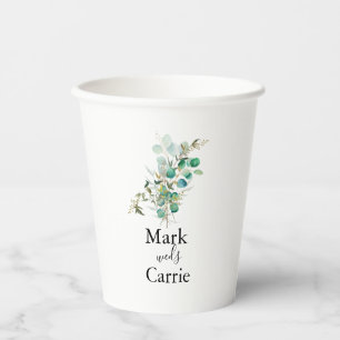 Eucalyptus Rustic Greenery Wedding Paper cup