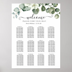 Eucalyptus Rustic Greenery Wedding Poster