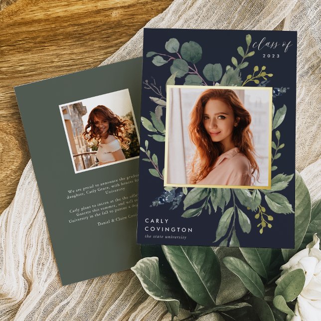 Eucalyptus & Sage Foil Graduation Announcement (Creator Uploaded)