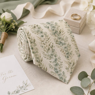 Eucalyptus Sage Garden Wedding Tie