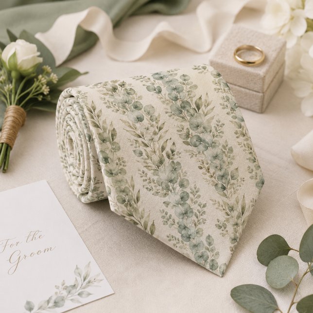 Eucalyptus Sage Garden Wedding Tie (Creator Uploaded)