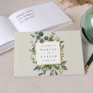 Eucalyptus & Sage Green Botanical Wedding Guest Book