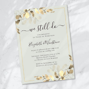Eucalyptus Sage Green Vow Renewal Invitation