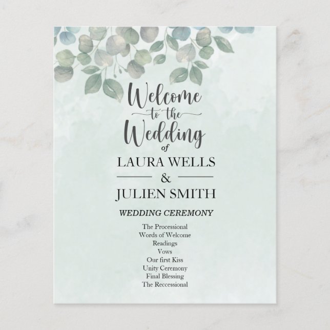 Eucalyptus sage green watercolor (Front)